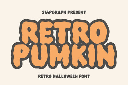 Retro Pumkin - Retro Halloween Font Font Masyafi Studio 