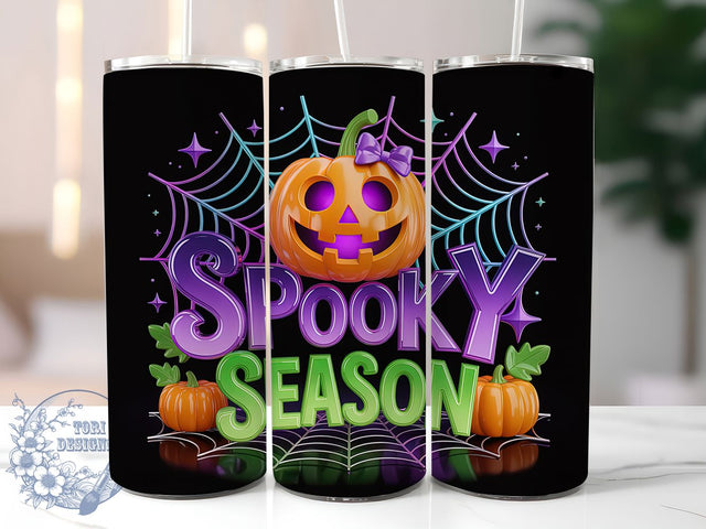 Retro Pumpkin Spooky Season Halloween Tumbler, Pumpkin Retro Cup, Vintage Halloween Wrap, 20Oz Sublimation Design, Autumn Pumpkin Mug, Retro Fall Drinkware, Halloween Pumpkin Tumbler Sublimation ToriDesigns 