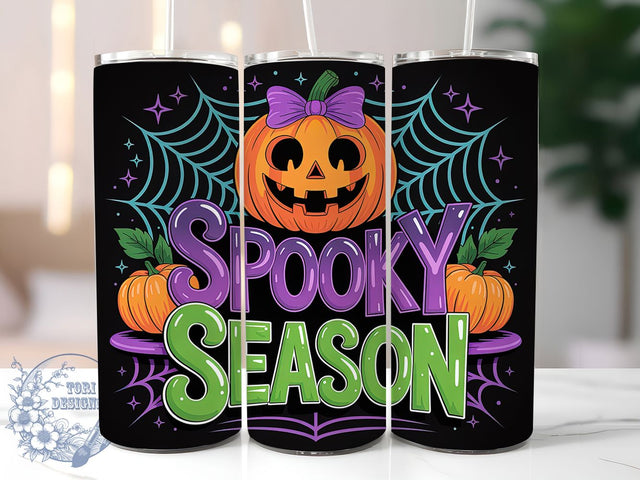 Retro Pumpkin Spooky Season Halloween Tumbler, Pumpkin Retro Cup, Vintage Halloween Wrap, 20Oz Sublimation Design, Autumn Pumpkin Mug, Retro Fall Drinkware, Halloween Pumpkin Tumbler Sublimation ToriDesigns 