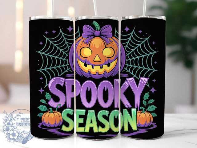 Retro Pumpkin Spooky Season Halloween Tumbler, Pumpkin Retro Cup, Vintage Halloween Wrap, 20Oz Sublimation Design, Autumn Pumpkin Mug, Retro Fall Drinkware, Halloween Pumpkin Tumbler Sublimation ToriDesigns 