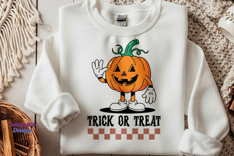 Retro Pumpkin Trick or Treat PNG | Halloween design for sublimation Sublimation Sublimatiz Designs 