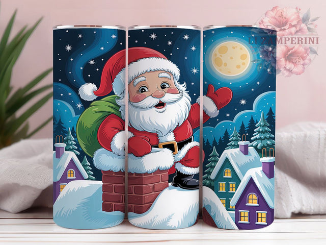 Retro Quirky Santa Christmas Tumbler, Quirky Christmas Sublimation Design, Festive Holiday Cup Art, 20oz Xmas Tumbler, Whimsical Santa Mug, Stylish Christmas Cup, Cozy Holiday Wrap Sublimation Li Zamperini 
