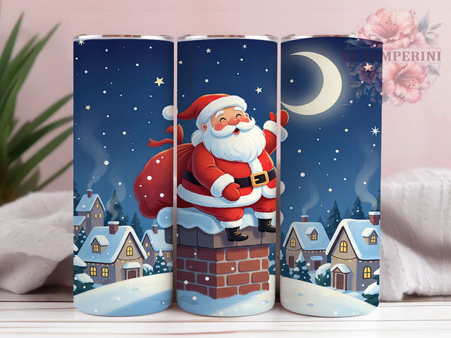 Retro Quirky Santa Christmas Tumbler, Quirky Christmas Sublimation Design, Festive Holiday Cup Art, 20oz Xmas Tumbler, Whimsical Santa Mug, Stylish Christmas Cup, Cozy Holiday Wrap Sublimation Li Zamperini 