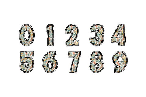 Retro Rainbow Alphabet PNG Sublimation BijouBay 
