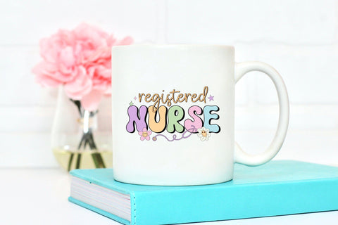 Retro Registered Nurse PNG Sublimation Sublimation CraftLabSVG 