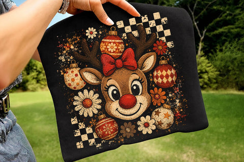 Retro Reindeer Christmas Sublimation PNG SVG DesignDestine 