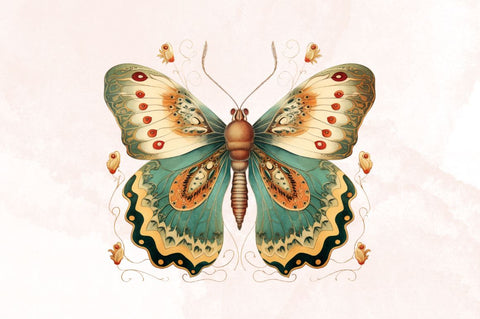 Retro Royal Moth Sublimation Clipart Bundle Sublimation Designangry 