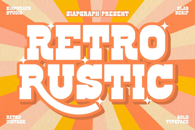 Retro Rustic - Retro Slab Serif Font Font Masyafi Studio 