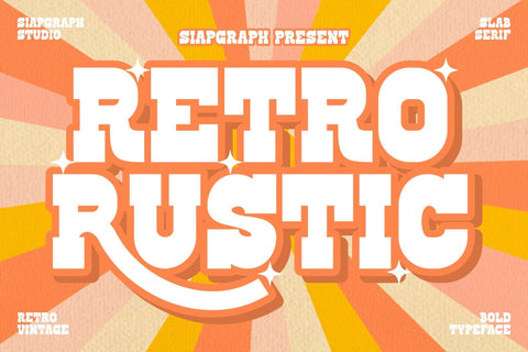 Retro Rustic - Retro Slab Serif Font Font Masyafi Studio 