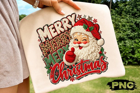 Retro Santa Merry Christmas PNG Design SVG DesignDestine 