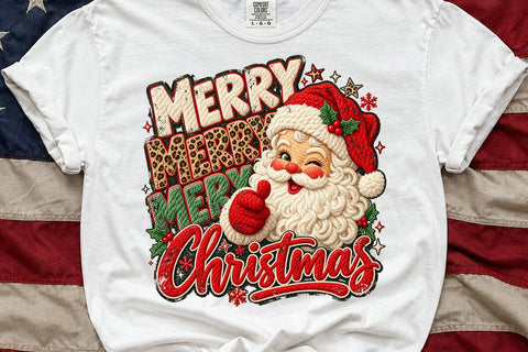 Retro Santa Merry Christmas PNG Design SVG DesignDestine 