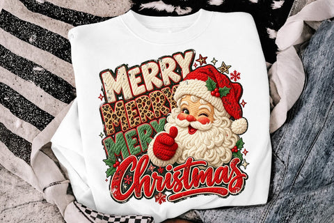 Retro Santa Merry Christmas PNG Design SVG DesignDestine 