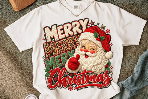 Retro Santa Merry Christmas PNG Design SVG DesignDestine 