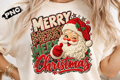 Retro Santa Merry Christmas PNG Design SVG DesignDestine 