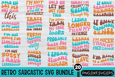 Retro Sarcastic Svg Bundle SVG Angelina750 