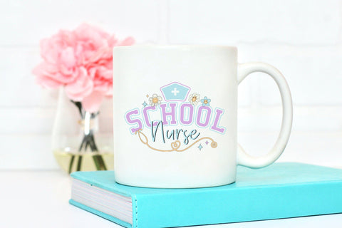 Retro School Nurse Sublimation Design Sublimation CraftLabSVG 
