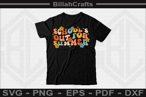 Retro School’s Out for Summer SVG Last Day of School Cut File SVG BillahCrafts 