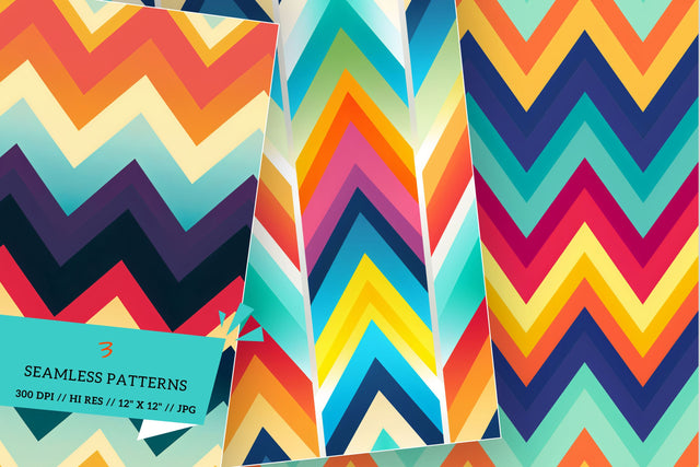 retro seamless patterns, retro patterns, Funky Chevron Sublimation FloridPrintables 