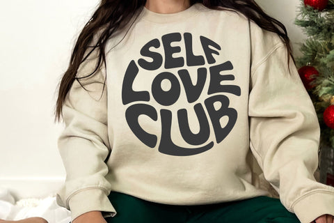 Retro Self Love Club SVG: Groovy PNG Design SVG DesignDestine 