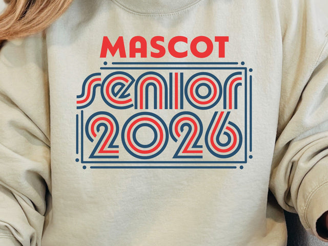 Retro Senior 2026 SVG Mascot Font Svg Graduation Svg Files SVG DesignDestine 