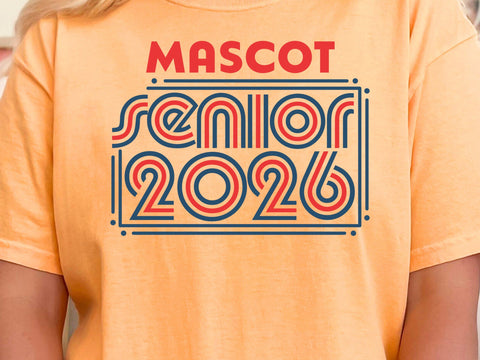 Retro Senior 2026 SVG Mascot Font Svg Graduation Svg Files SVG DesignDestine 