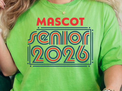 Retro Senior 2026 SVG Mascot Font Svg Graduation Svg Files SVG DesignDestine 