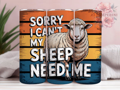 Retro Sheep Farm 20oz Tumbler, Stylized Sheep, Funny Quote, Tumbler Wrap, Sublimation Design, Farm Humor, 20oz Tumbler Sublimation Li Zamperini 