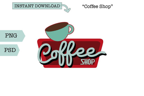 Retro Signs SVG/Sublimation-Coffee Shop SVG Sharia Morton Designs 