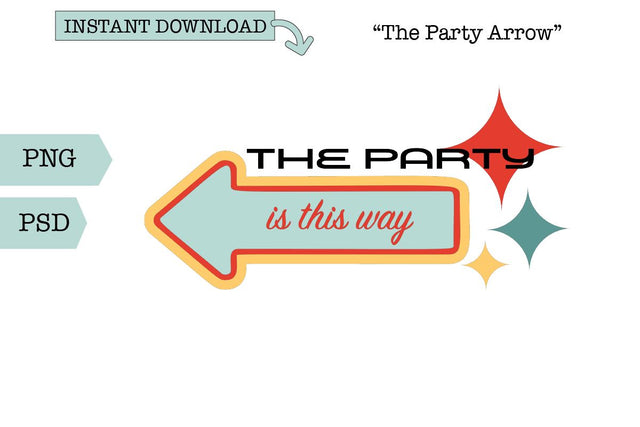 Retro Signs SVG/Sublimation-Party Arrow SVG Sharia Morton Designs 