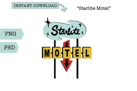 Retro Signs SVG/Sublimation-Starlite Motel SVG Sharia Morton Designs 