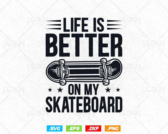 Retro Skateboard Skateboarder Svg Png Files, Skateboarding T-Shirt Design gift for Skater Teens and Skate Board Lover, Skateboard Svg files SVG DesignDestine 