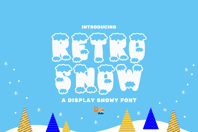 Retro Snow Font Dm Letter Studio 