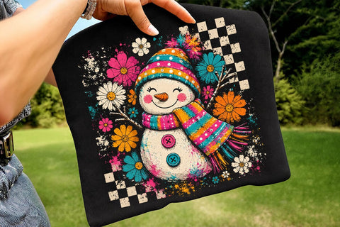 Retro Snowman Christmas Sublimation PNG SVG DesignDestine 