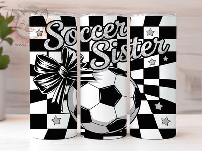 Retro Soccer Sister 20oz Tumbler Wrap, Soccer Sister Design, Sports Wrap, Sublimation Wrap, 20oz Tumbler Design, PNG Tumbler Wrap, Athletic Theme Sublimation Lara' s Designs 