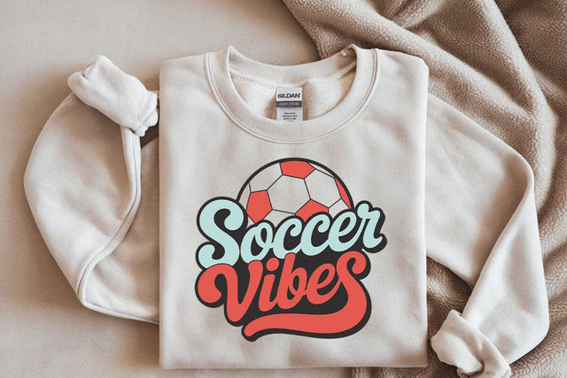 Retro Soccer Vibes SVG PNG: Game Day Sublimation Design SVG DesignDestine 