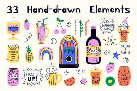 Retro Soda & Drinks Aesthetic PNG Clipart Sublimation Rin Green 