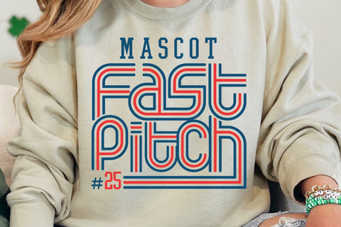 Retro Softball Team Template, Custom Softball Svg, Fastpitch Svg SVG DesignDestine 