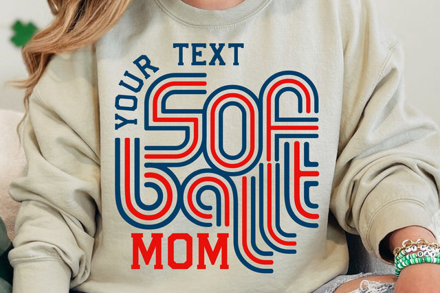 Retro Softball Team Template, Softball Svg, Softball Mom Svg SVG DesignDestine 