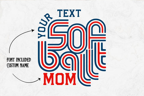 Retro Softball Team Template, Softball Svg, Softball Mom Svg SVG DesignDestine 
