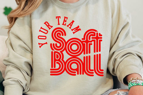 Retro Softball Team Template Svg, Softball Mom Svg, Softball Bundle Svg, Softball Dad Svg SVG DesignDestine 