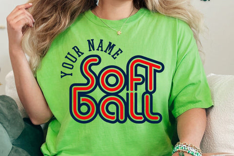 Retro Softball Team Template Svg, Softball Mom Svg, Softball Bundle Svg, Softball Dad Svg SVG DesignDestine 