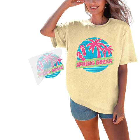 Retro Spring Break DTF Transfer Physical So Fontsy T-Shirt Iron-On Transfer Shop 8.5x11
