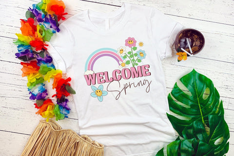 Retro Spring Sublimation, Welcome Spring Sublimation CraftLabSVG 