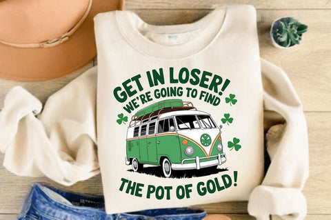 Retro St Patricks Day PNG Get in Lose Sublimation Design Sublimation Regulrcrative 