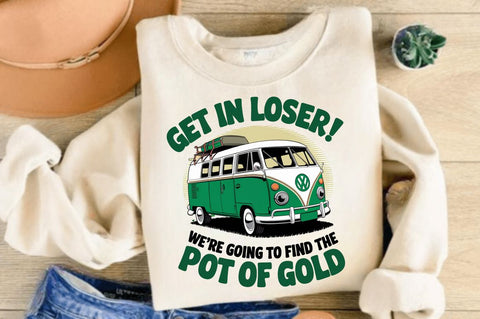 Retro St Patricks Day PNG Get in Lose Sublimation Design Sublimation Regulrcrative 