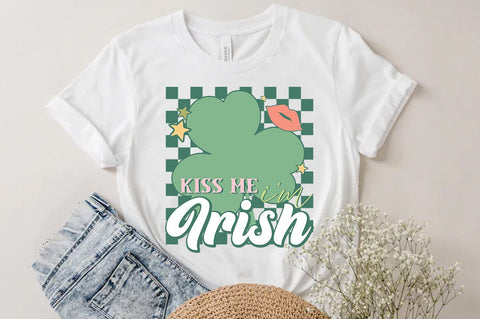 Retro St. Patrick's Day PNG Sublimation, Kiss me i'm irish SVG FiveStarCrafting 