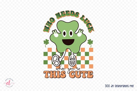 Retro St Patrick's Day Sublimation PNG Sublimation CraftLabSVG 