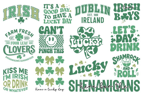 Retro St. Patrick’s Day SVG Design Bundle SVG Regulrcrative 