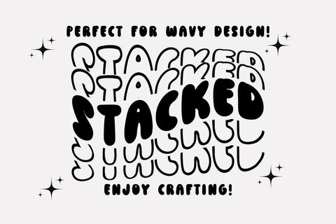 Retro Stacked Font Dm Letter Studio 