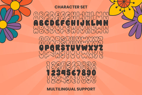 Retro Stacked Font Dm Letter Studio 